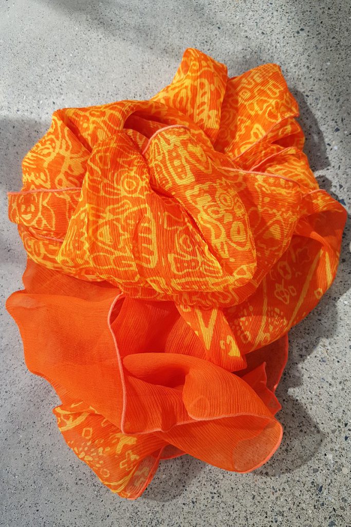 蠟染圍巾︱部落系列-橘色