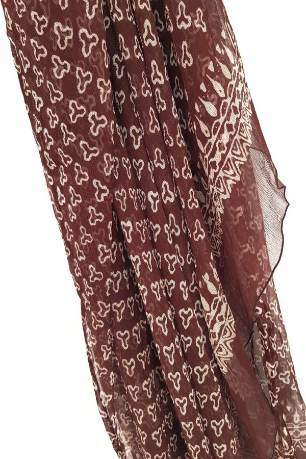 蠟染圍巾︱部落系列-紅褐
