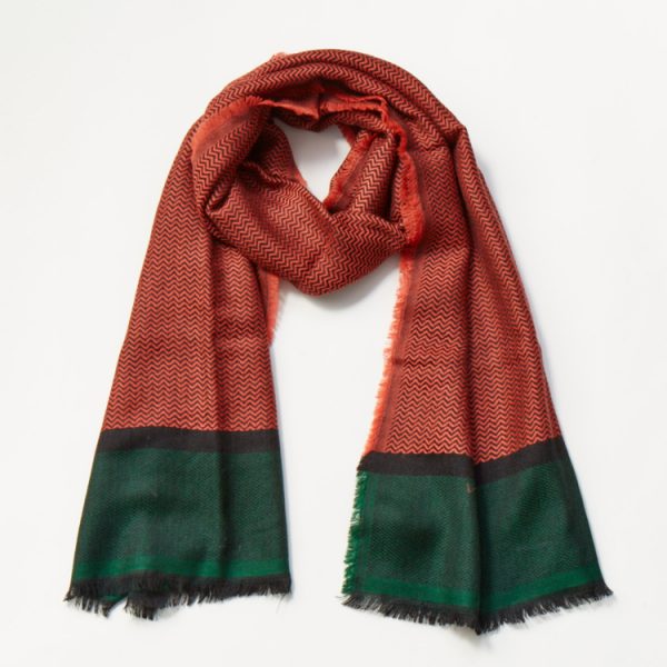Prefer圍巾︱橘和綠