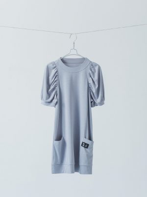 929機能美系列-大澎袖口袋洋裝-深藍