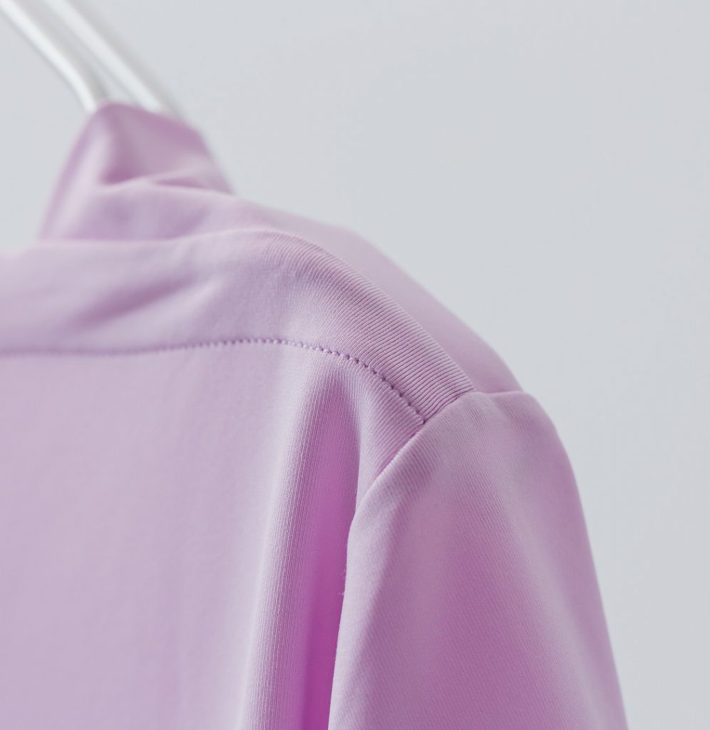 929機能美系列-平領短袖上衣-粉紫